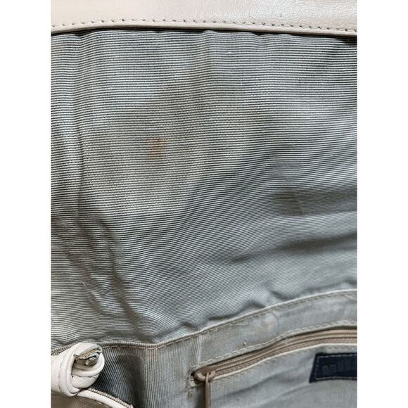 Vintage Albi Cream Leather Shoulder Purse - Picture 11 of 11